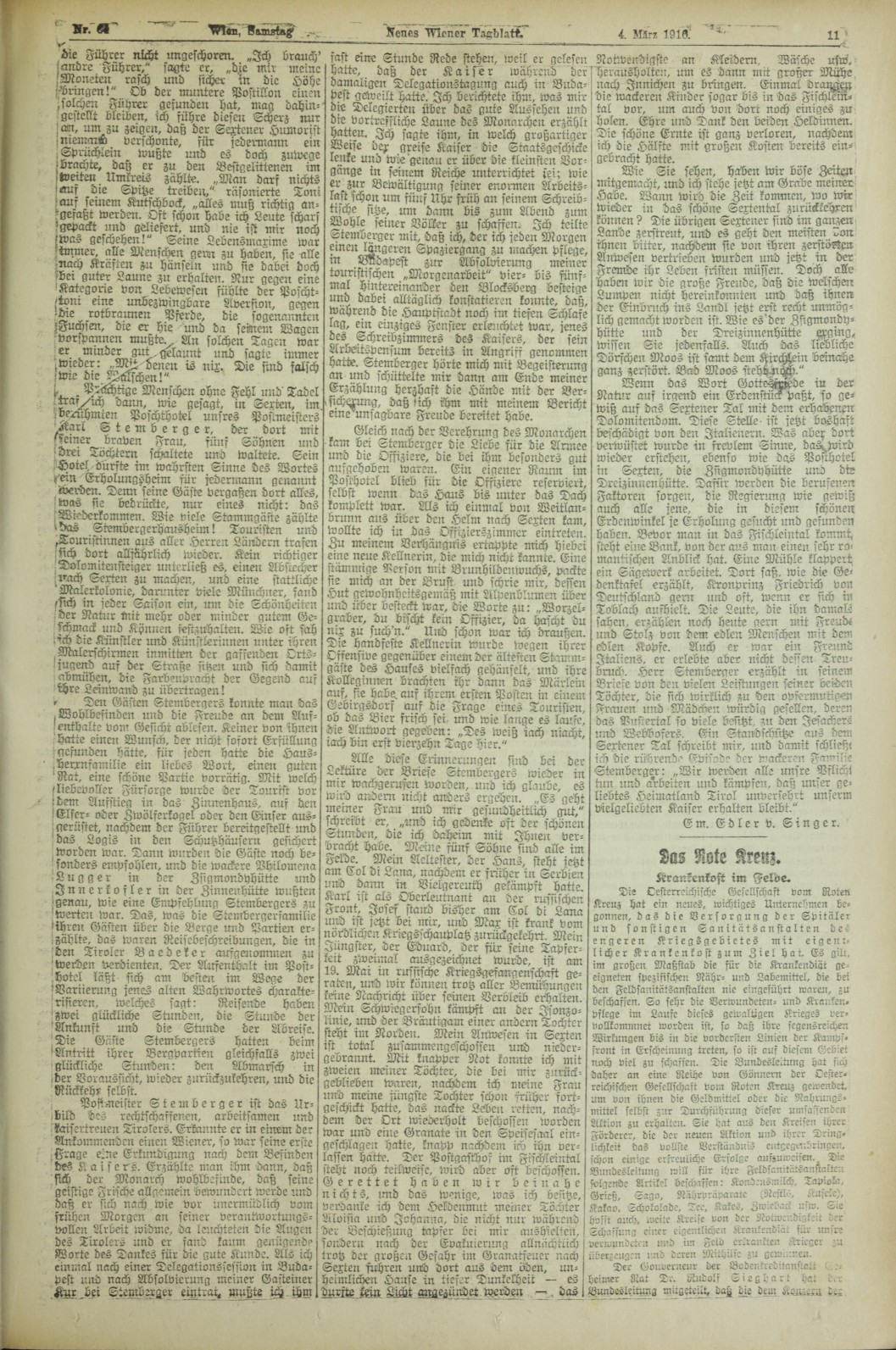 Sesto fra turismo e guerra